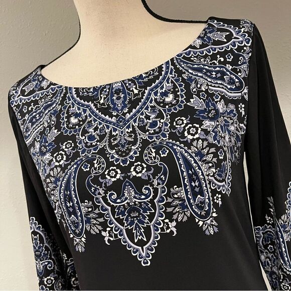 WHBM rhinestones embellished long sleeve midi dress - Picture 3 of 12